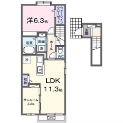 サウスクラウドⅢの物件間取画像